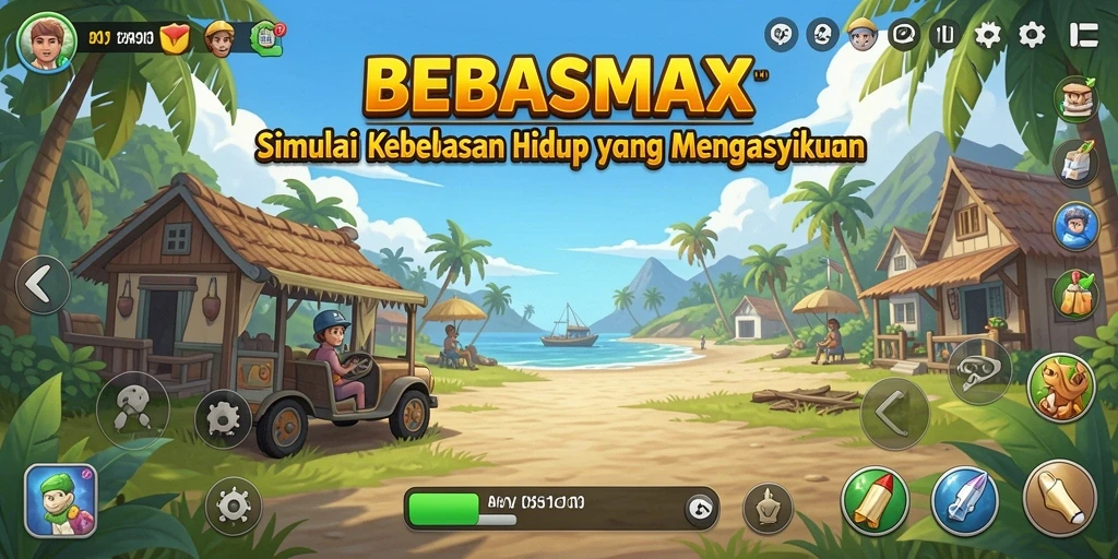 Tampilan menarik dari permainan BEBASMAX dengan elemen simulasi yang interaktif.