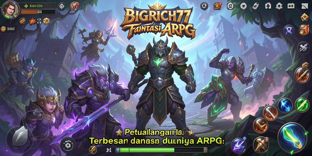 Tangkapan layar yang menunjukkan aksi mendebarkan dalam BIGRICH77.