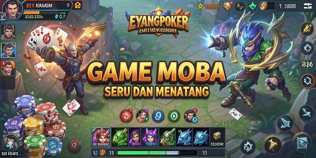 Gameplay seru di EYANGPOKER dengan pertempuran strategis.