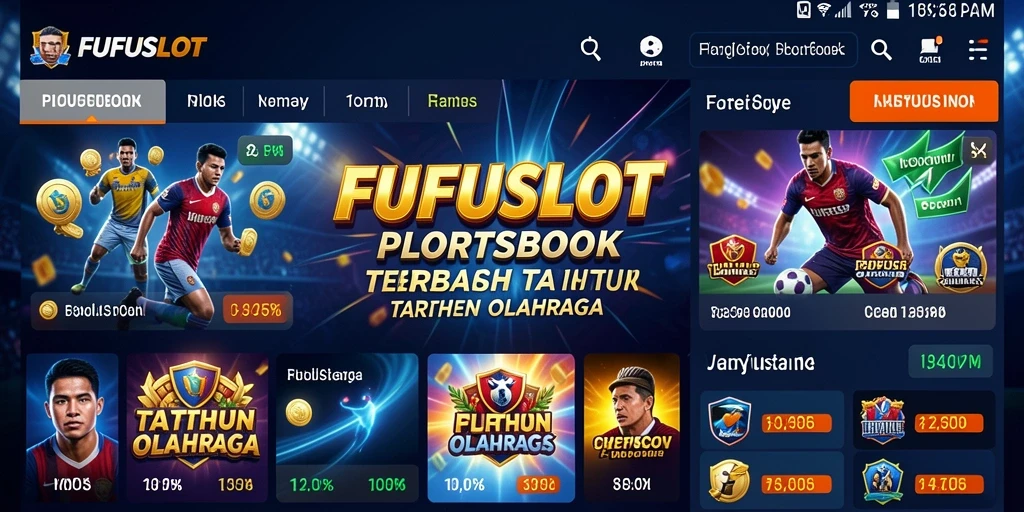 Tampilan antarmuka FUFUSLOT yang menarik saat taruhan olahraga.