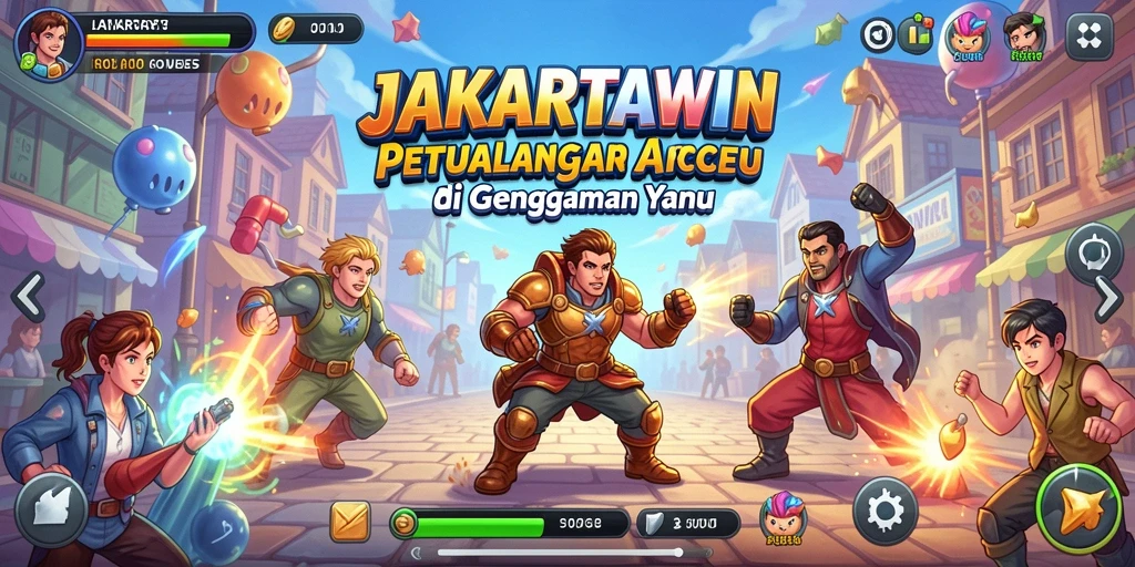 Tampilan gameplay seru JAKARTAWIN saat melewati level-level menantang.