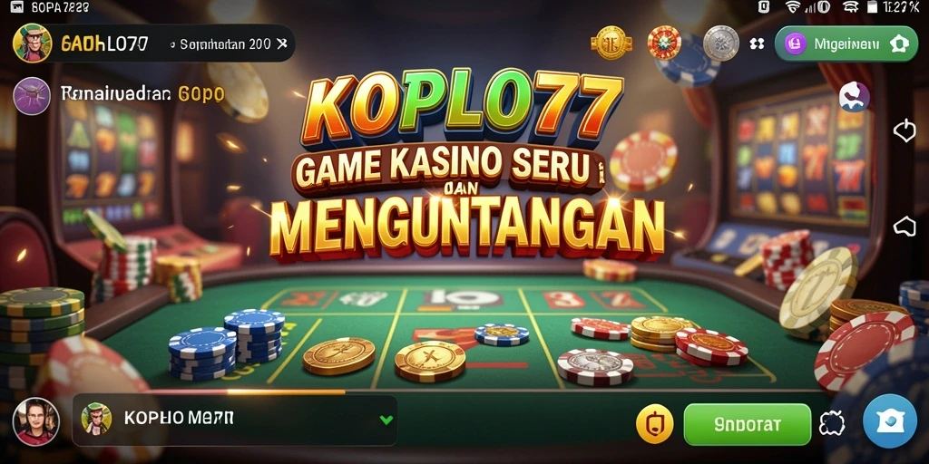 Tampilan gameplay seru dan interaktif KOPLO77 dengan dealer langsung.