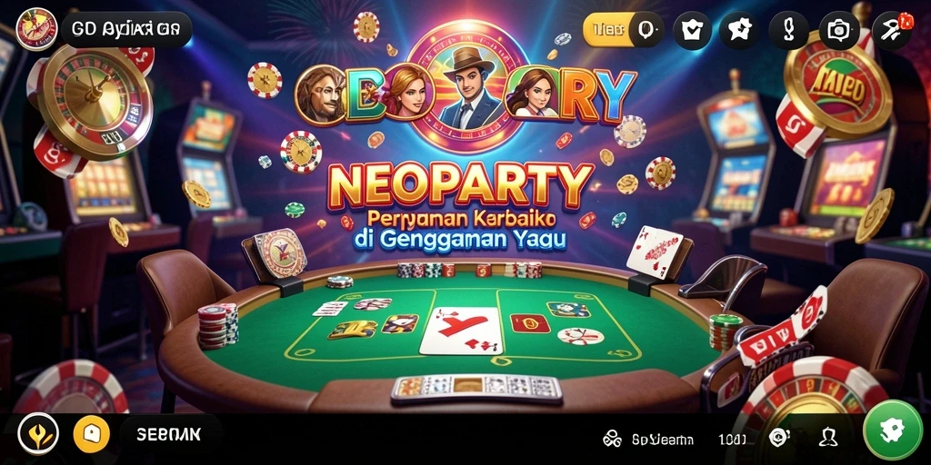 Tampilan menarik dari NEOPARTY dengan gameplay Kasino yang mendebarkan.