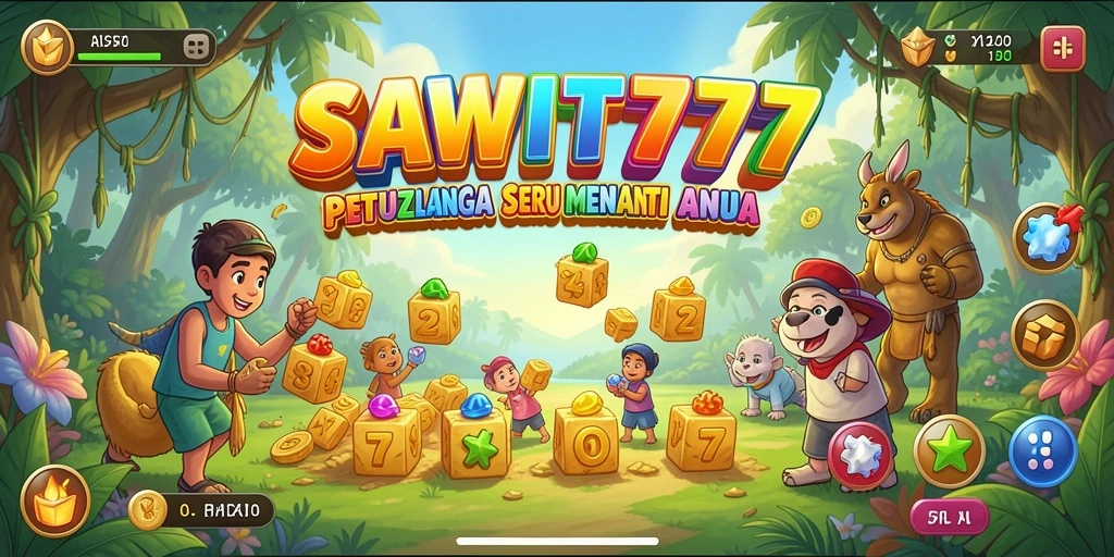 Tampilan menarik dunia puzzle di SAWIT777 yang penuh warna.