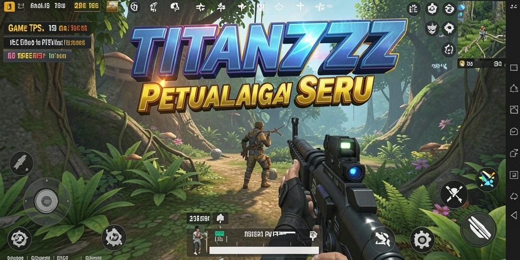 Tampilan aksi mendebarkan dalam gameplay TITAN777 TPS.
